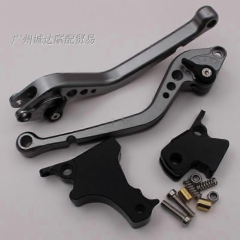 Applicable à la modification de la moto BMW F800ST, vous pouvez ajuster les freins en alliage d'aluminium, les poignées d'embrayage et les leviers de guidon (tige longue en titane). (1/5)