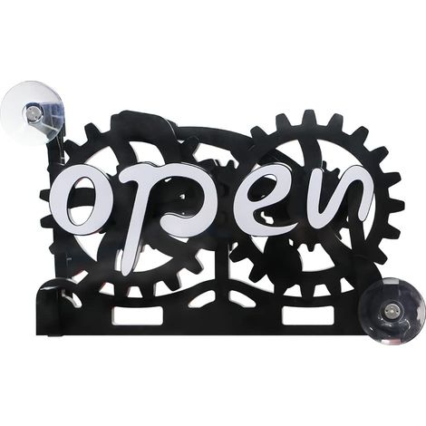 Panneau double face « Ouvert/Fermé » avec ventouse, affichage mécanique manuel pour vitrine commerciale Adsorption (1/5)