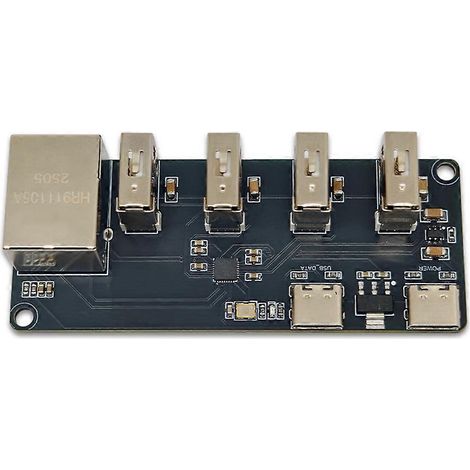 Module hub Ethernet USB vers RJ45 CH339F, extension USB 2.0 à 4 canaux avec pilote de carte réseau, installation Plug and Play. (1/5)