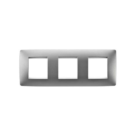 PLAQUE ONE INT. 2+2+2P H TITANE GEWISS GW16126VT