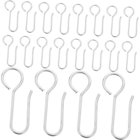 Bardusch-30 pièces Crochets S pour Rail de Rideaux Accroche et Installation Facile Glissement pour Rideaux de Plafond et Draperies (1/4)