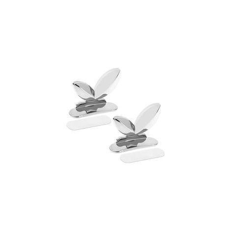 2pcs Argent Lève siège de Toilette avec Adhésifs Acryliques Poignée de Couvercle de Toilette ABS Outil de Levage Couvercle de Toilette (1/5)