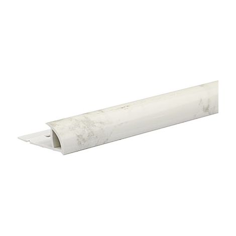 PROFILO JOLLY ECORONDMARM ARCANSAS - PVC MARMO BIANCO CARRARA MM 10X24 H.CM 250- 5 pezzi