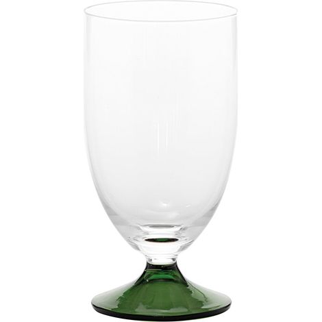 Zafferano Verre Maestro in vetro sodo-calcique soffiato a bocca, set da 4 pezzi, colore Verde, design veneziano senza stelo per vini eleganti