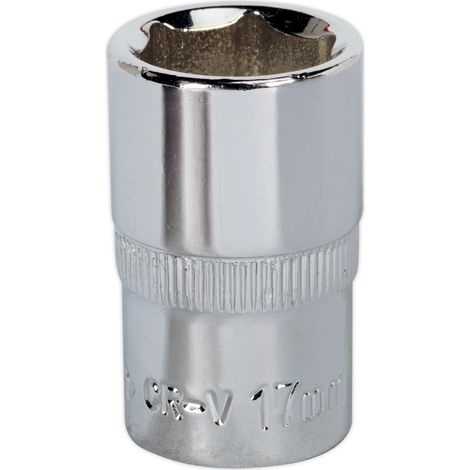 Sealey SP1217 Premier Fully Polished Socket 1/2""Sq Drive 17mm