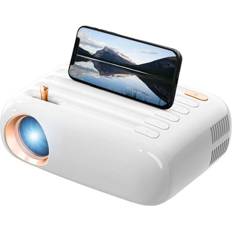 Mini projecteur avec WiFi 5G et Bluetooth, projecteur portable HIPPUS 1080P prend en charge 120ANSI, projecteur de film Bluetooth adapté pour chambre/extérieur, compatible avec iOS/Android/ordinateur 