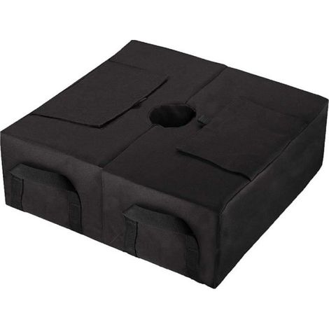 2 Base de parasol, détachable, remplissable sable, tissu Oxford 900D, pour patio, jardin (1/4)