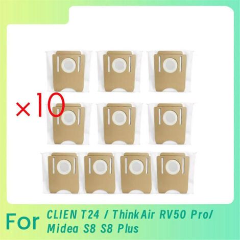 Pour CLIEN T24 / ThinkAir RV50 Pro / Midea S8 S8 Plus Consommables Sac �� poussi��re Sac non tiss�� Accessoires pour balai