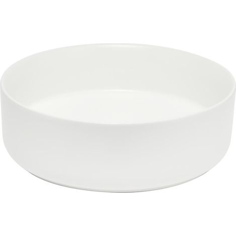 Swiss Aqua Technologies Mood 36x36 cm lavabo freestanding rotondo senza foro per rubinetto o troppopieno, bianco (SATM3636MW)
