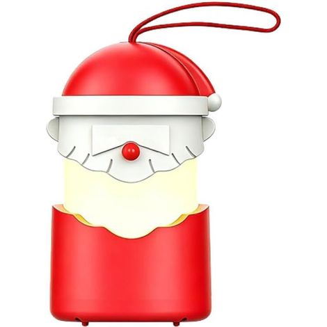 Veilleuse Père Noël, boîte à musique rechargeable à cordon avec lumières LED 7 couleurs : un cadeau de Noël parfait (Père Noël) (1/4)