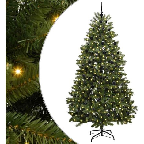 Sapin de Noël，Arbre de Noël artificiel Vert 240 cm PVC et métal CFW45291 (1/5)