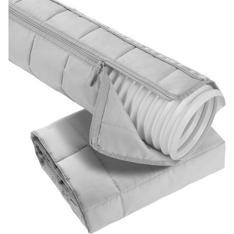 Housse de protection pour tuyau de climatiseur portable, manchon isolé à fermeture éclair pour tuyau d'échappement de 5 po et 5,9 po, gaine de ventilation pour conduit tubulaire (1/4)