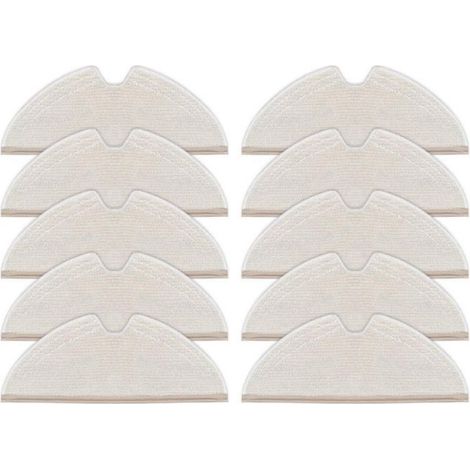 Chiffons De Vadrouille - Pour Aspirateur Robot - Fibre Superfine - Absorption Eau Et Nettoyage Sol - 10 Pièces (1/4)