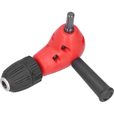 Adaptateur Perceuse Angle Droit 90°, Mandrin 3 Mâchoires, Rallonge Courbure pour Espaces Restreints, Outil de Réparation (1/4)