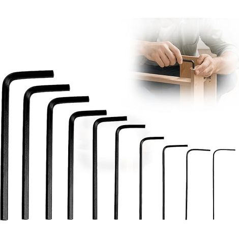 Set of 10 Allen Wrenches, 0.8-6 mm Hexagonal Wrench (1/5)