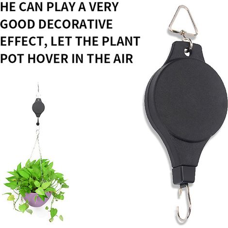 Crochet de suspension extensible pour pot de fleurs, support pour plantes vertes, support de jardin pour plantes en pot, grande capacité de charge (1/4)