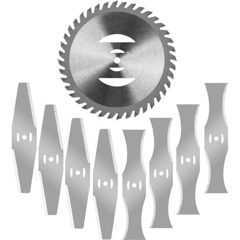 Lot de 9 Lames de Rechange pour Coupe-Herbe,Tondeuse à Gazon Lames de Rechange en Acier Tondeuse électrique Lames de Tête Coupe-Herbe sans Fil Coupe Bordure sans (1/4)