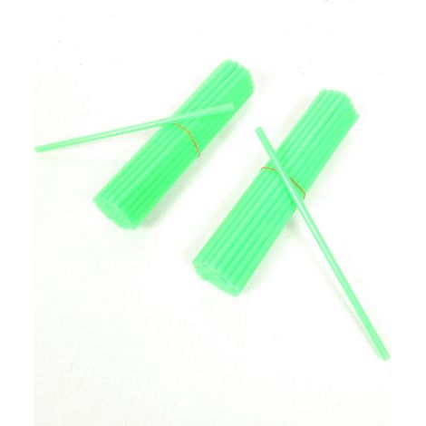 Kit Couvre rayon vert fluo jante AV 21P AR 18P 19P pour moto (1/4)