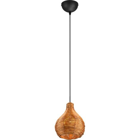 SPROUT SOSPENSIONE IN SISAL COLORE NATURALE D. 18CM 1 LUCE ATTACCO E14 IN RATTAN (1/5)