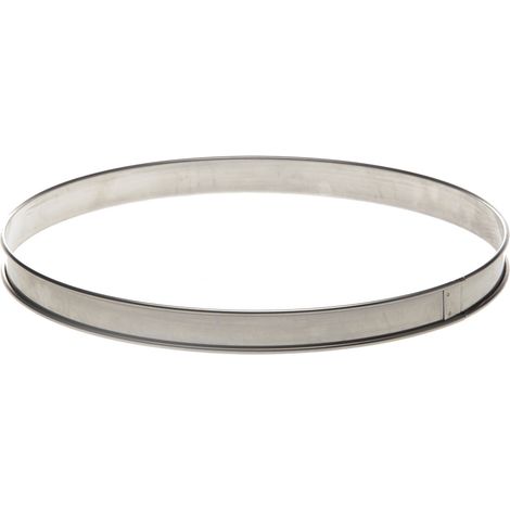 De Buyer - Cercle à tarte bord roulé 28 cm en inox