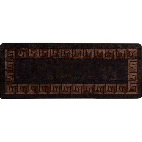 Maison Exclusive - Runner Tappeto MARSA Nero 100 x 250 cm Poliestere e PVC (1/5)