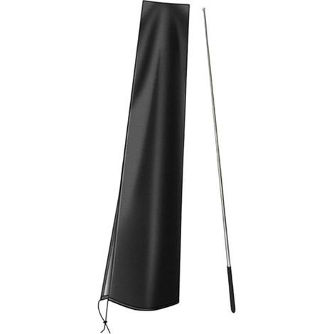 Straight umbrella cover, made of waterproof and dustproof Oxford fabric, dimensions: 1832535 (support pole included) (black). (1/5)