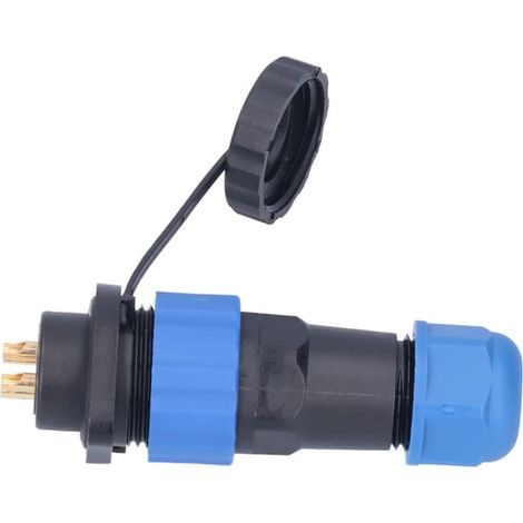 Connecteur d'alimentation aéronautique étanche IP68 à bride, adaptateur industriel AC380V SP204, 4 broches, 380V, 25A (1/5)