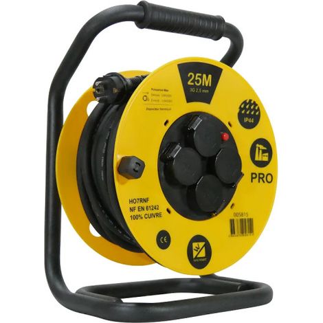 Professionelle Kabeltrommel 25M in 3G2.5 mm2.