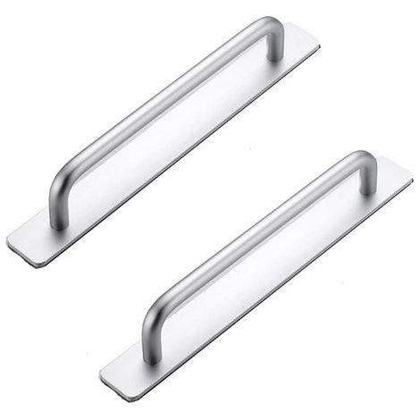 Poignée de porte et fenêtre en alliage d'aluminium poignée de porte fenêtre en bois (2 pièces argent) (1/4)
