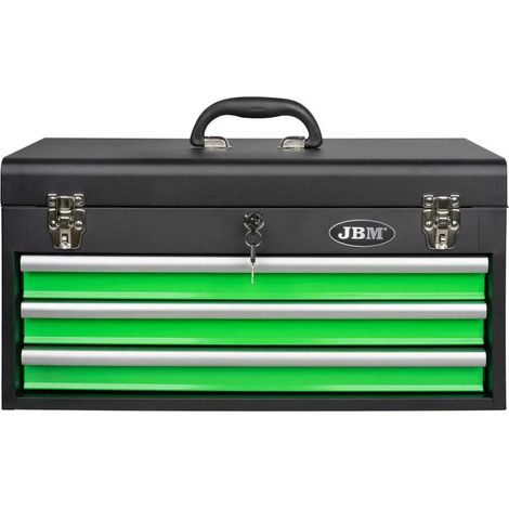 Cassetta degli attrezzi jbm tool box with 3 drawers scomparto superiore maniglie laterali