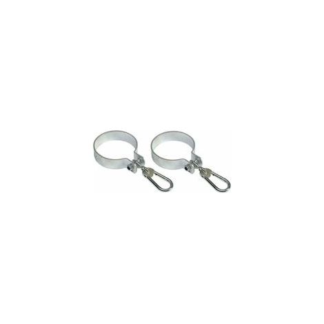 Lot de 2 crochets de balançoire avec mousqueton pour poutres rondes Ø 10cm (1/5)