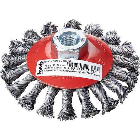 Cepillo de alambre kwb aggressor-flex 100 mm conical M14