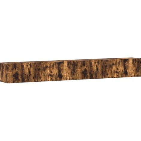 Maison Exclusive - Set Mobili Porta TV 3 pz Rovere Fumo in Legno Multistrato (1/5)