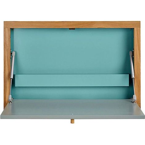 Bureau Mural Design "Brenta" 74cm Bleu (1/4)