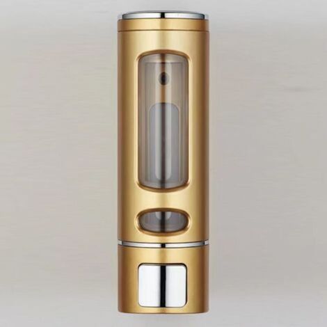 Goldener Seifenspender, einfacher 400-ml-Seifenspender, wandmontierter Duschgelspender, Seifenschale