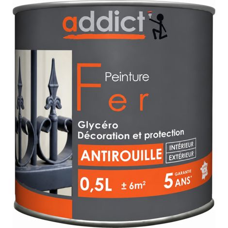 Vernice Ferro 0,5 litri Grigio Argento - Addict