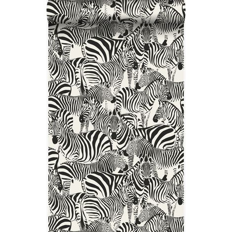 papier peint zèbres noir et blanc - Origin Wallcoverings (1/5)