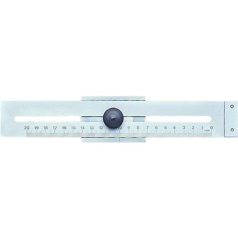 Jauge parallèle de traçage acier chromé - 250 mm - WILMART (1/5)