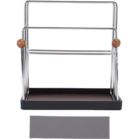 Organisateur de planche à découper, support d'ustensiles de comptoir de cuisine en acier inoxydable avec bac de vidange pour ciseaux, éplucheurs, coupeurs de bureau (1/5)