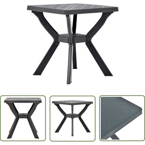 INLIFE Table de bistro Anthracite 70x70x72 cm Plastique (1/5)