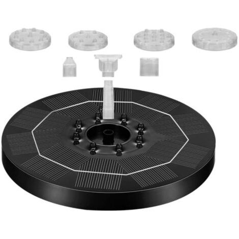 Pompe De Fontaine Solaire De LED 3.5w Avec La Lumière Colorée De LED, Pompe De Fontaine Solaire De Bain D'oiseau De 6 Buses Pour L'extérieur, Jardin, Étang, Bain D'oiseau, Piscine (1/5)