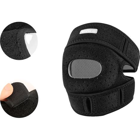 Correa para la rodilla, soporte ajustable, diseño ligero, AB169-negro (1/2)