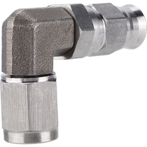 Raccord de turbo AN3 90° en acier inoxydable, résistant à la corrosion, pour tuyau de véhicule, joint coudé haute performance (1/5)