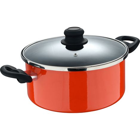 Casseruola in acciaio al carbonio con coperchio, induzione, Valencia Experto ø24 cm