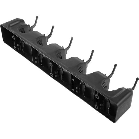balai pratique en plastique noir avec 5 emplacements et 6