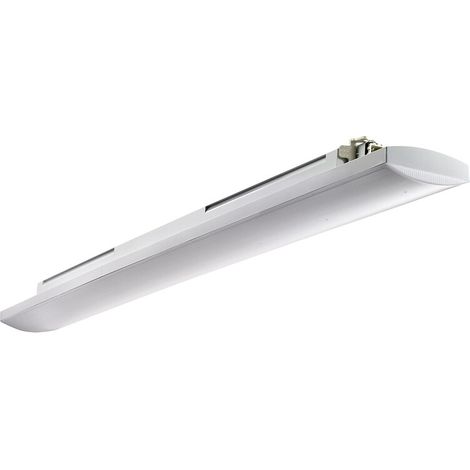 Gewiss – Réglette étanche 52W 4000K 6000lm 1200mm IP66 – Montage plafond/mural – Corps polycarbonate gris – Utilisation entrepôts et parkings couverts
