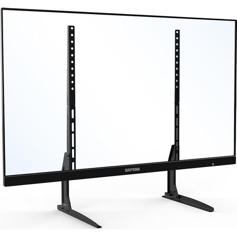 Pied TV Universel pour Téléviseurs 22"-80", Hauteur Ajustable, Supporte Jusqu'à 50kg, VESA Max 800x400mm, Montage Facile - Noir