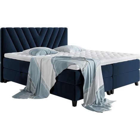Lit boxspring ComfiDream Solra, Fresh 11, Continental, Double, 180x200, Tissu, Disponible, 192x210x118cm (1/5)