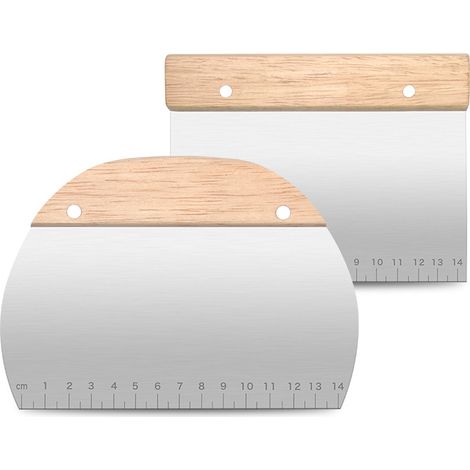 Coupe Pâte En Acier Inoxydable Avec Échelle Et Poignée En Bois Pour Boulangerie Et Pâtisserie Maison Outil De Cuisine 1 Pièce