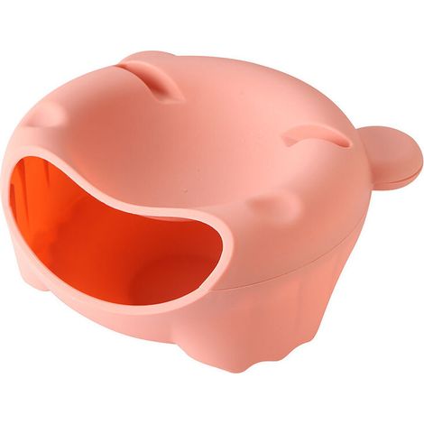 Poubelle de bureau maison chambre salon bureau Mini plastique cadeau assiette de fruits Table lit paresseux poubelle poubelle(rose) (1/5)